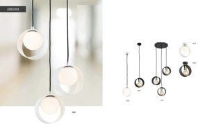 Lustra cu 3 Pendule stil minimalist AMADORA negru