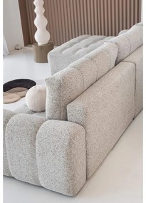 Colțar modular bej extensibil/cu spațiu de depozitare (cu colț pe partea stângă) Lulu – Miuform