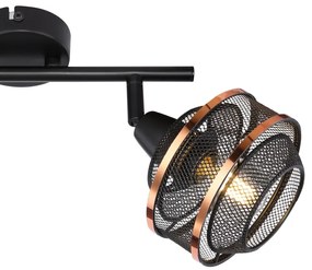 Aplica de perete/tavan metal negru/auriu BELLONA 2