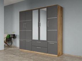 Set mobila dormitor complet Gri/Stejar Adapto C11