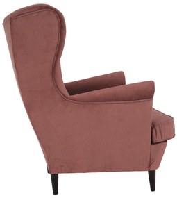 Fotoliu tesatura Culoare roz vintage/nuc, RUFINO NEW