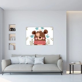 Tablou - Ursulețul cu păsărele (90x60 cm)