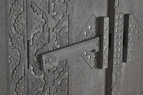 Dulap, gri, din lemn masiv sculptat, Mystic