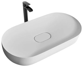 Rea Iris 71 lavoar 70x35.5 cm ovale de blat alb REA-U4305