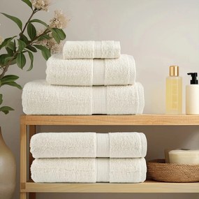 vidaXL Prosoape de baie 4 pcs Crem 15 x 21 cm Bumbac