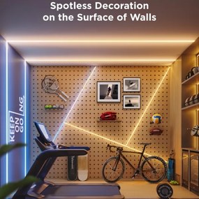 Bandă LED RGBWWIC dimabilă Govee COB 3780 diode 3m Wi-Fi Matter