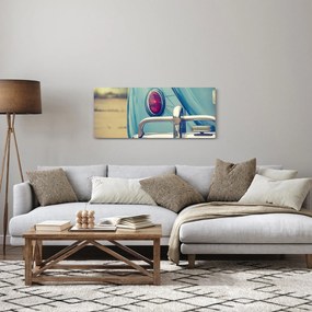 Tablou cu veteran turcoaz (120x50 cm)