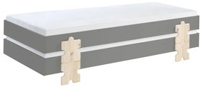 Set MODULO format din 2 Pat copii MODULO (90 x 200 cm) cu picioare Pat copii în formă de piesă de puzzle.