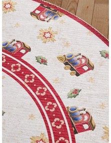 Covor roșu rotund ø 160 cm cu model de Crăciun Toy's Delight Train – Villeroy&amp;Boch