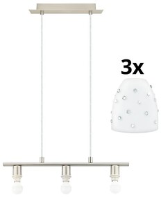 Lustră LED pe cablu Eglo MY CHOICE 3xE14/4W/230V crom/alb