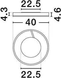 Lustra circulara aluminiu bronze LED CCT SIENA 40cm