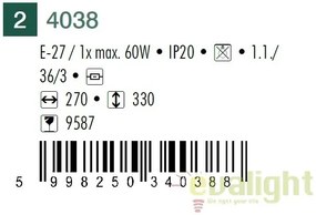 Veioza clasica / Lampa de masa, Bank 4038 RX