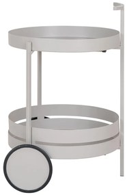 Cărucior Beja, oțel, gri, 2 rafturi 40x49,5x61 cm