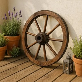 Roată din lemn de 50 cm - decor rustic elegant Garth