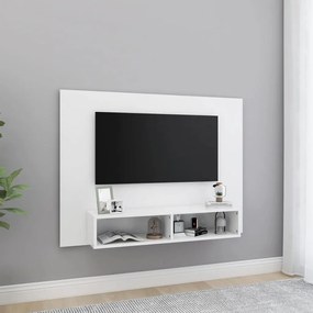 Comoda TV de perete, alb, 120x23,5x90 cm, PAL 1, Alb