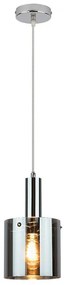 Pendul design modern Donati crom/fumuriu