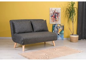 Canapea gri închis extensibilă 120 cm Folde – Artie