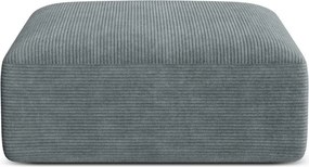 Taburet gri închis cu tapițerie din catifea reiată Campi – Cosmopolitan Design