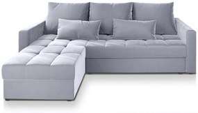 Canapea coltar extensibil ZENOVA 220 x 140 cm, reversibila – gri deschis