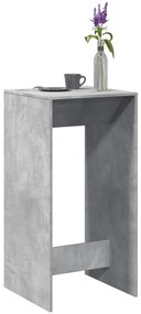 vidaXL Masă bar, gri beton, 51x50x103,5 cm, lemn prelucrat
