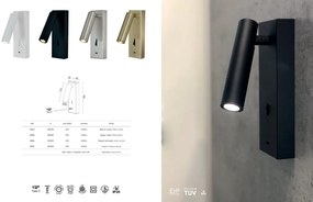Aplica de perete, Mufa USB, LED, Tarifa III alb MA-8984