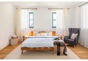 Pat dublu din lemn de stejar 160x200 cm Greg 1 - The Beds