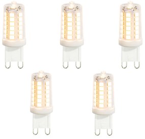 Set de 5 becuri LED G9 transparente 3,5W 480 lm 2700K