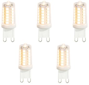 Set van 5 G9 LED lampen helder 3.5W 480 lm 2700K