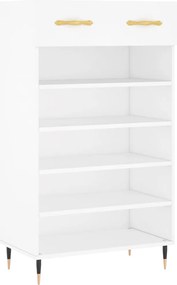 vidaXL Pantofar, alb, 60x35x105 cm, lemn compozit