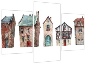 Tablou - Case în acuarelă (90x60 cm)
