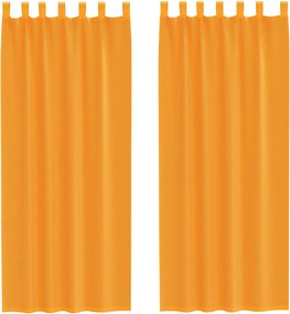 vidaXL Perdele Voile cu Bucle 2 buc Portocaliu 140x260 cm