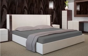 Cearsaf de pat gri închis cu elastic Lăţime: 180 cm | Lungime: 200 cm