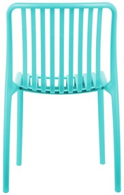 Scaun de dining turcoaz din plastic Glee – Leitmotiv