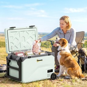 Outsunny Frigider Portabil 42,5L cu Compresor și Control prin Aplicație, -20℃ la 20℃ | Aosom Romania