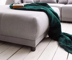 Canapea extensibilă dumonde cu 2 lăzi de depozitare si sezut confortabil din spuma high-density, Verona Enjoy Grey 310x100 cm cu taburet inclus