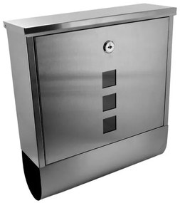 Cutie postala, loc ziar, inox, 31x10x34 cm