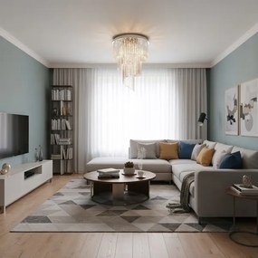 Lustră de cristal aplicată Ideal Lux CARLTON 12xE14/40W/230V crom