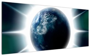 Tablou cu planeta iluminată (120x50 cm), în 40 de alte dimensiuni noi