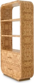 Dulap cu Rafturi design LUX, Furnir Burl Mappa, Maro, Quinton