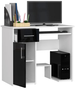 Masă PC Jaloms (Alb + Negru lucios). 1069698