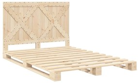 3281571 vidaXL Cadru de pat cu tăblie, 160x200 cm, lemn masiv de pin