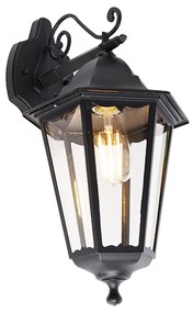 Lanterna de perete exterior clasica neagra IP44 - Havana Down