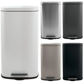 Coș de gunoi cu pedală soft-close Spirella Akira 50 l, oțel inoxidabil periat, 50 l