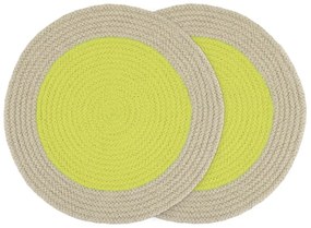 Suporturi pentru farfurii 2 din material textil ø 38 cm 2 buc. Lime - Remember