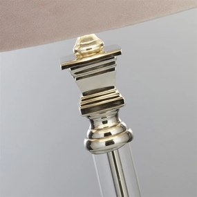 Veioza/Lampa de masa design lux elegant Belle crom/roz