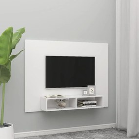 Comoda TV de perete, alb, 135x23,5x90 cm, PAL 1, Alb