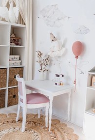 Masa si scaun pentru copii tapitat Magenta
