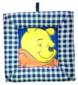 Tablou textil pentru perete Winnie the Pooh, carouri albastru inchis