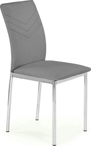 Scaun tapitat K137, gri/crom, piele ecologica/metal, 43X49X92 CM