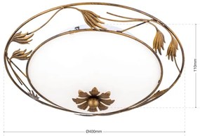 Plafonieră Orion DL 7-509/40 FLEUR 2xE27/60W/230V d. 40 cm bronz